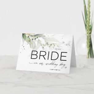Bride Wedding Day Gift From Groom Future Wife Card