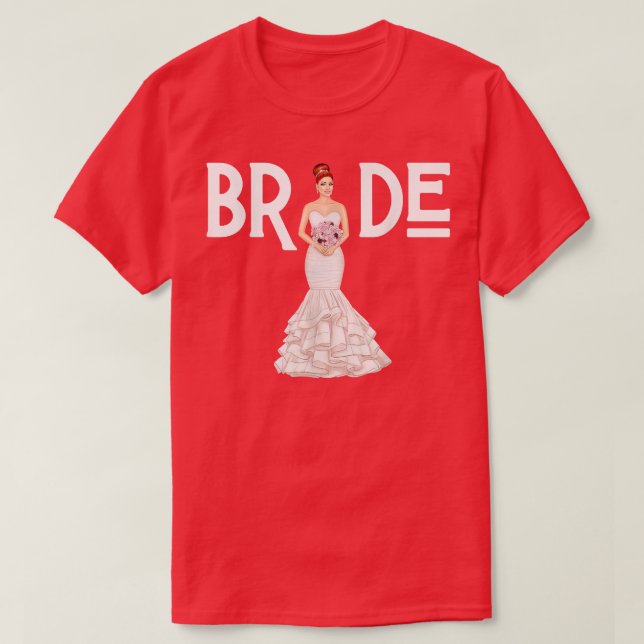 Bride Wedding Day Wife Valentines Love Marriage Bl T-Shirt (Design Front)
