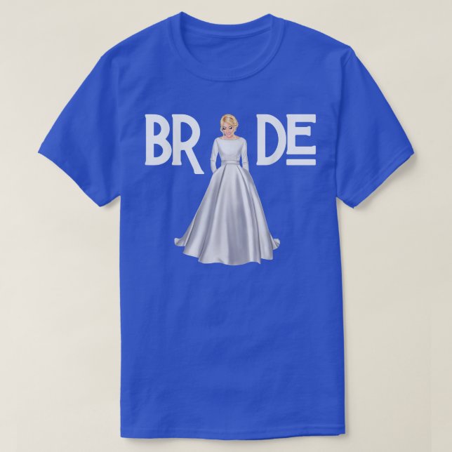 Bride Wedding Day Wife Valentines Love Marriage Mo T-Shirt (Design Front)