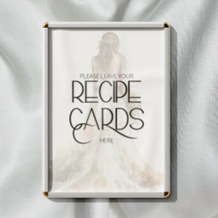 Bride Wedding Gown leave your recipe card Poster