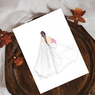 bride, wedding illustration poster