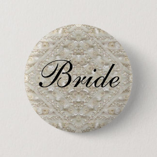 Bride Wedding lace antique 6 Cm Round Badge