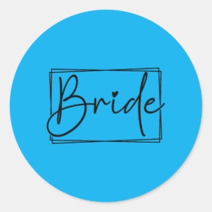 Bride Wedding Party Bachelorette Bridal Matching Classic Round Sticker