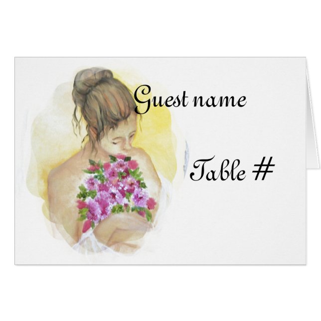 Bride - wedding place card (Front Horizontal)