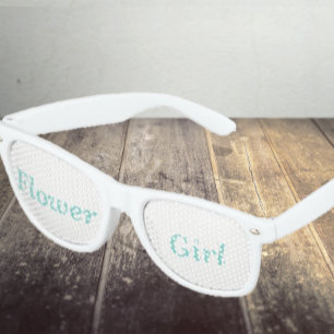 BRIDE Wedding Reception Bridal Party Flower Girl Retro Sunglasses