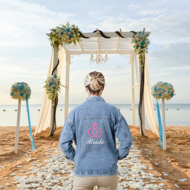 Bride Wedding Ring Bridal Shower  Denim Jacket (Creator Uploaded)