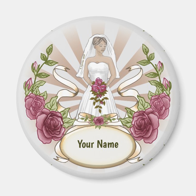 Bride Wedding Roses  Magnet (Front)
