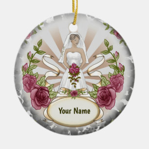 Bride Wedding Roses ornament