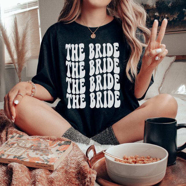 Bride White Customised Matching Bridal Party T-Shirt (Creator Uploaded)