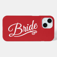 Bride white on red