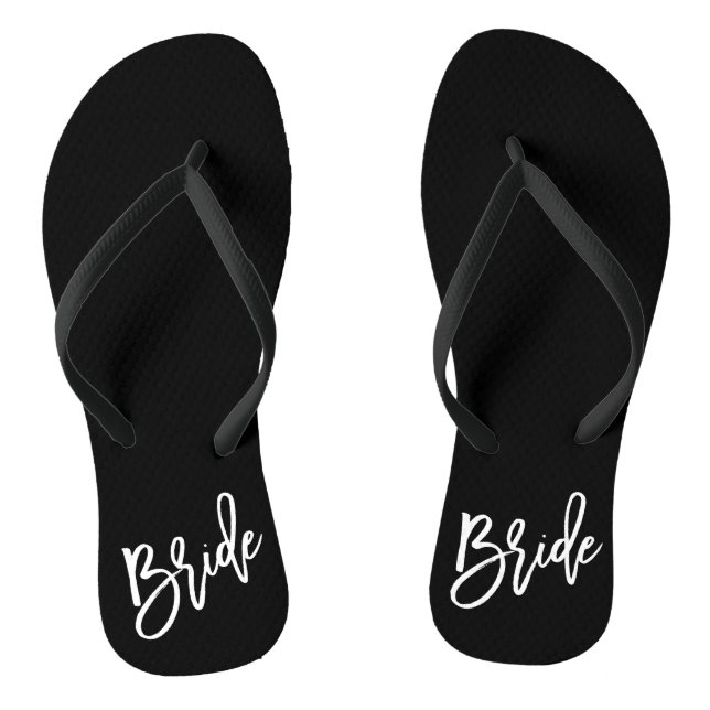 Bride White Script Thongs (Footbed)