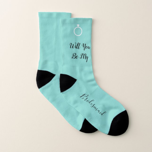BRIDE Will You Be My Bridesmaid Party Socks (Pair)