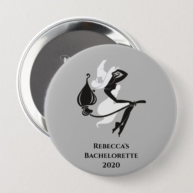 Bride Witch  Halloween Cocktail Bachelorette 10 Cm Round Badge (Front & Back)