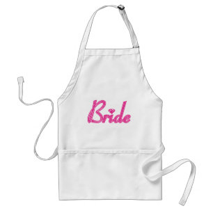 Bride with Bling - Pink Standard Apron