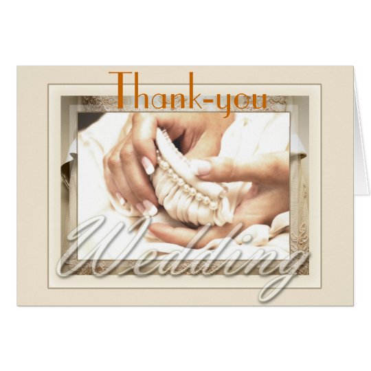 Bride with Bouquet Thank You Card