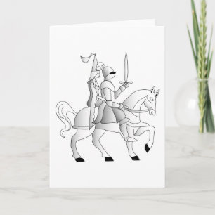 Bride with Knight in Shining Armour Card