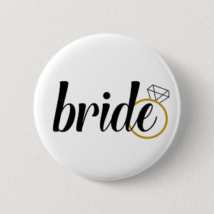 Bride with Ring 6 Cm Round Badge