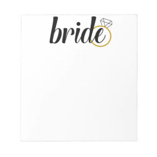 Bride with Ring Notepad