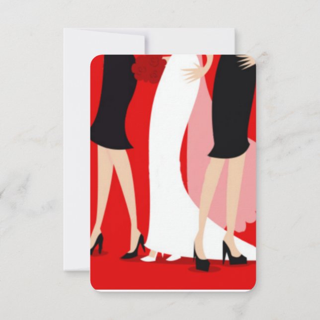 Brides and Bridesmaids Invitation (Back)