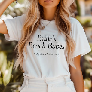 Bride's Beach Babes Quote Bachelorette Tri-Blend Shirt