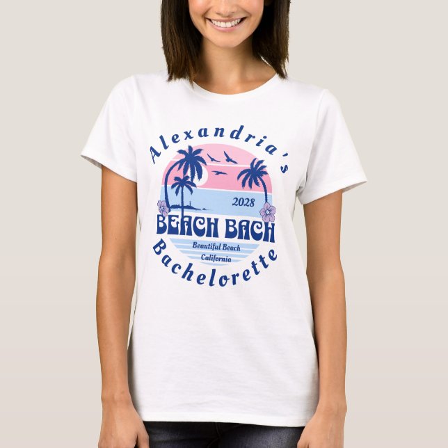 Bride's Beach Bachelorette Party Matching T-Shirt (Front)