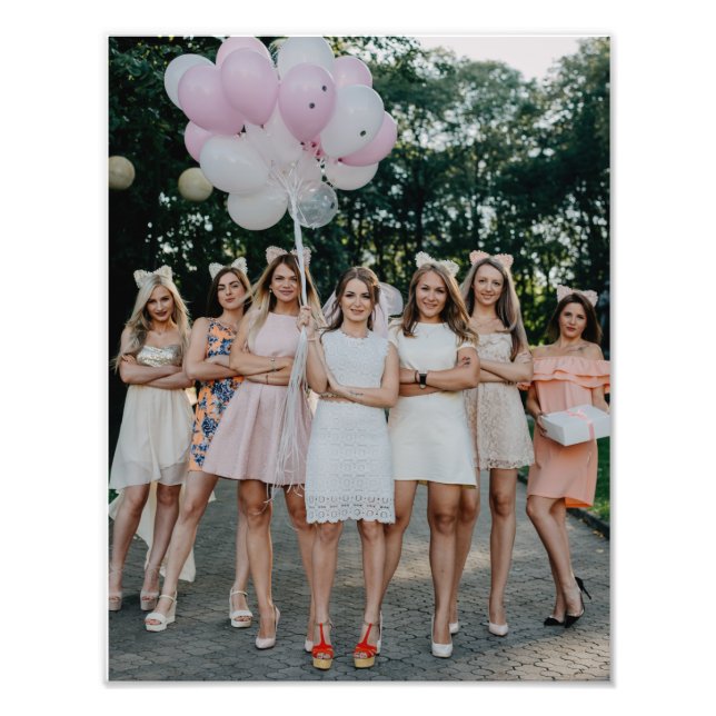 Bride's Besties Wedding Bridesmaids DIY Add Photo (Front)