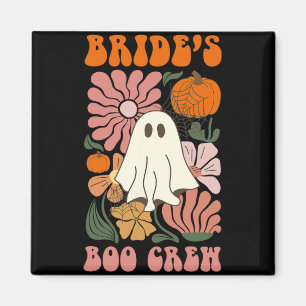 Bride's Boo Crew Floral Ghost Halloween Bacheloret Magnet