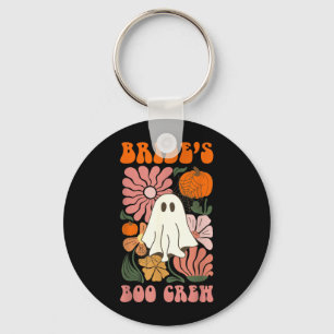 Brides Boo Crew Floral Ghost Halloween Key Ring