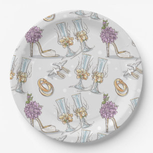 Bride's Bridal Shower  Paper Plate