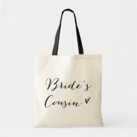 Bride's Cousin | Black Modern Calligraphy Bag