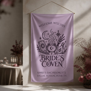Bride's Coven Witch Bachelorette Welcome Purple Banner