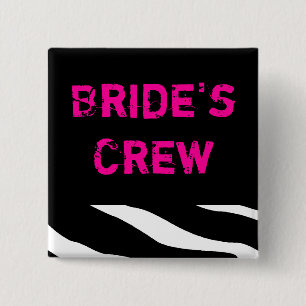 Brides Crew 15 Cm Square Badge
