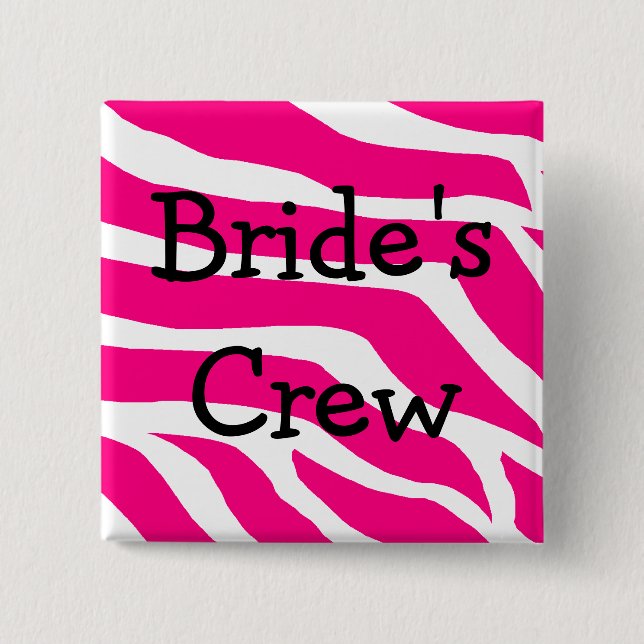 Brides Crew Bachelorette Party Bridesmaid 15 Cm Square Badge (Front)