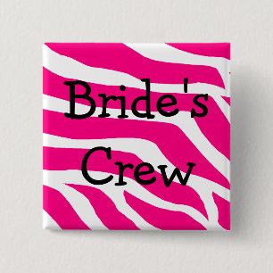 Brides Crew Bachelorette Party Bridesmaid 15 Cm Square Badge