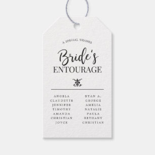 Bride's Entourage   Bridesmaids Thank You Gift Tags