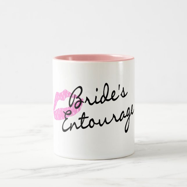 Brides Entourage Lips Two-Tone Coffee Mug (Center)