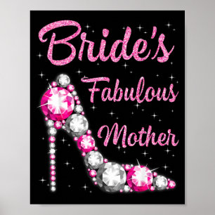 Bride's fabulous mother happy wedding marry vintag poster