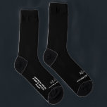 Brides Father Quote Personal Wedding Father of the Socks<br><div class="desc">Father of the Bride loving quote  personal wedding socks.
The name is easily changed for your own personal wedding socks.
Elegant black with white text.</div>