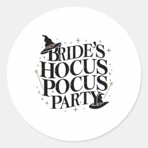 Bride's Hocus Pocus Party Bachelorette Halloween 1 Classic Round Sticker
