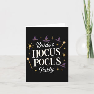 Bride's Hocus Pocus Party Chelorette Halloween  Card