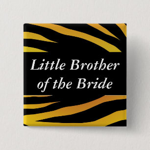 Brides Little Brother 15 Cm Square Badge