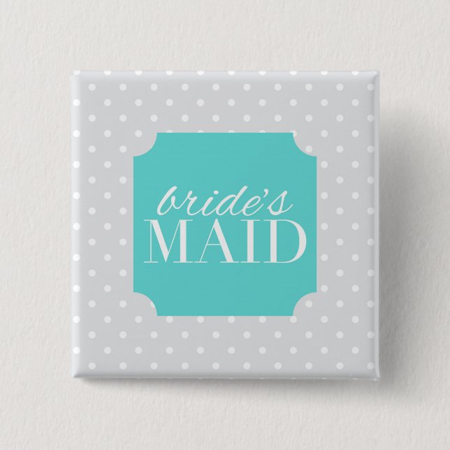 brides maid 15 cm square badge (Front)