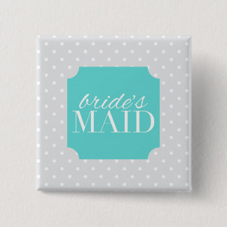 brides maid 15 cm square badge