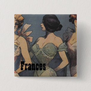 Bride's Maid Vintage Lingerie Wedding Shower 15 Cm Square Badge