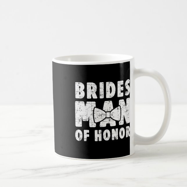 Brides Man Of Honour Wedding Tee Bachelor Bachelor Coffee Mug (Right)