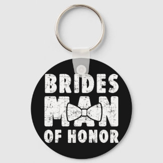 Brides Man Of Honour Wedding Tee Bachelor Bachelor Key Ring