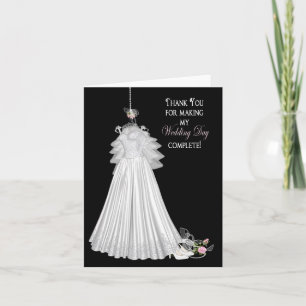 BRIDE'S MATCHING THANK YOU CARDS - WEDDING