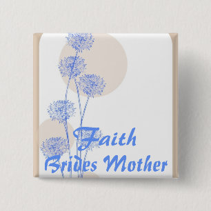 Brides Mother 15 Cm Square Badge
