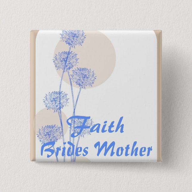 Brides Mother 15 Cm Square Badge (Front)