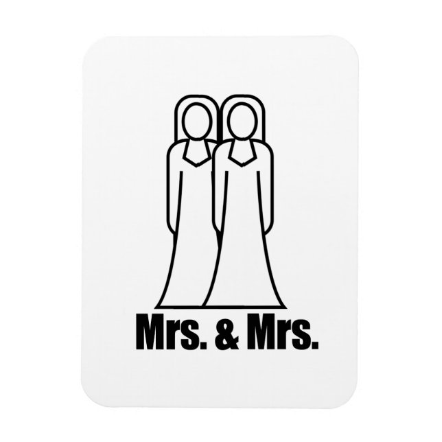 BRIDES MRS. AND MRS. -.png Magnet (Vertical)